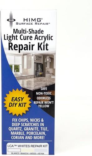 White quartz worktop repair - white,